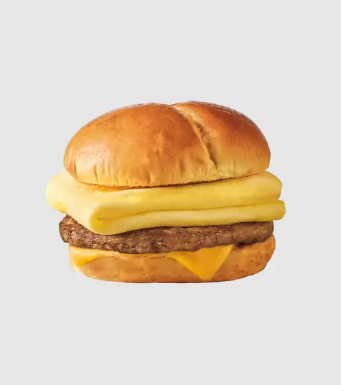 Sausage, Egg and Cheese Brioche Breakfast Sandwich